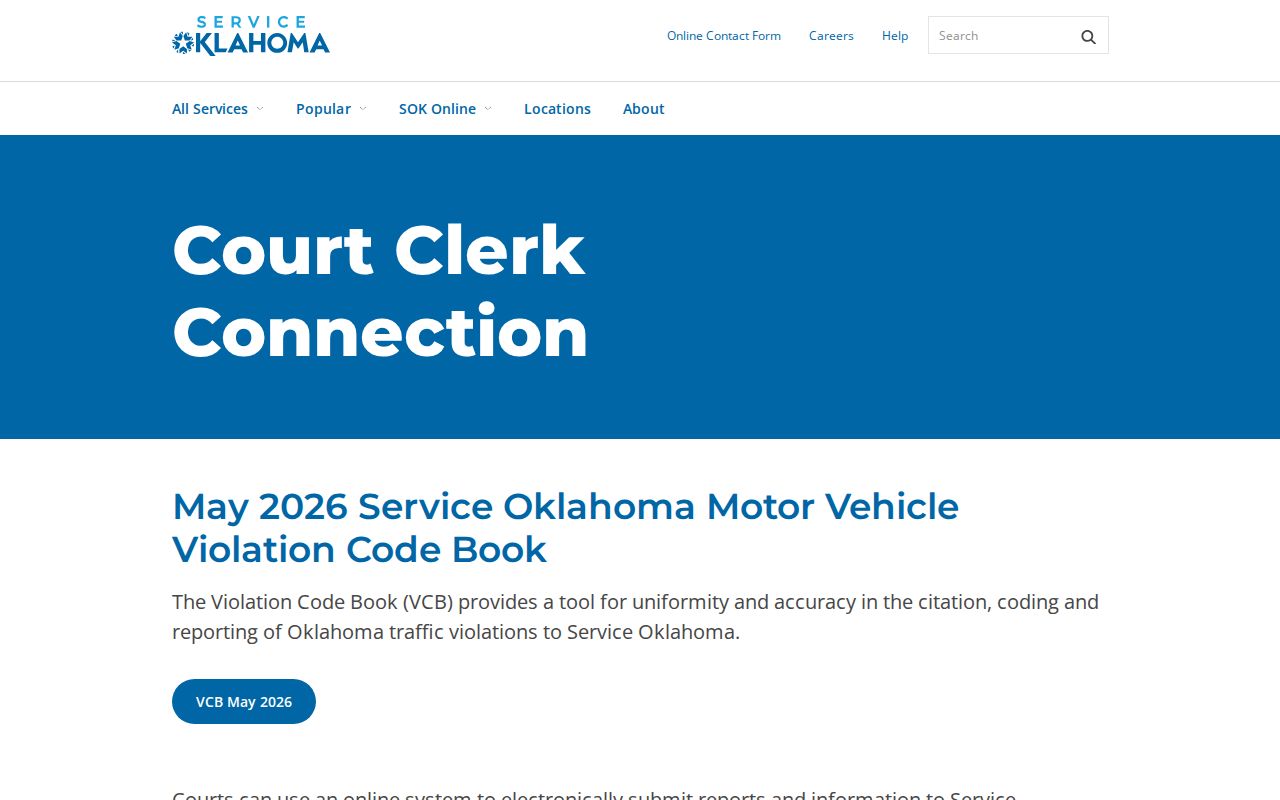 Oklahoma court clerk reporting information for Latimer County bench warrants